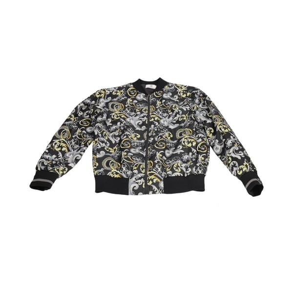 Polyester Kids Bomber Jacket Black/Grey