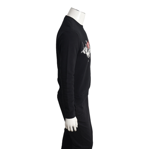 Cotton Logo Sweater Black