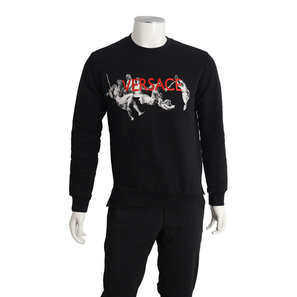 Cotton Logo Sweater Black
