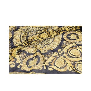 Cotton/Silk Cover Up Foulard Black/Yellow, view 3