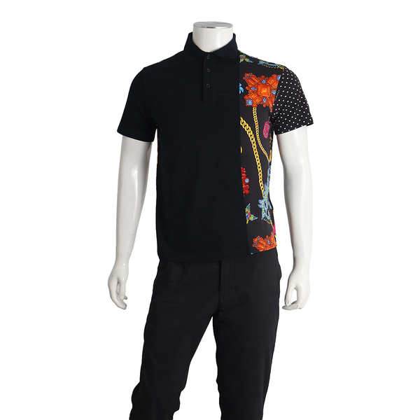 Cotton Seaside Polo T-Shirt Black