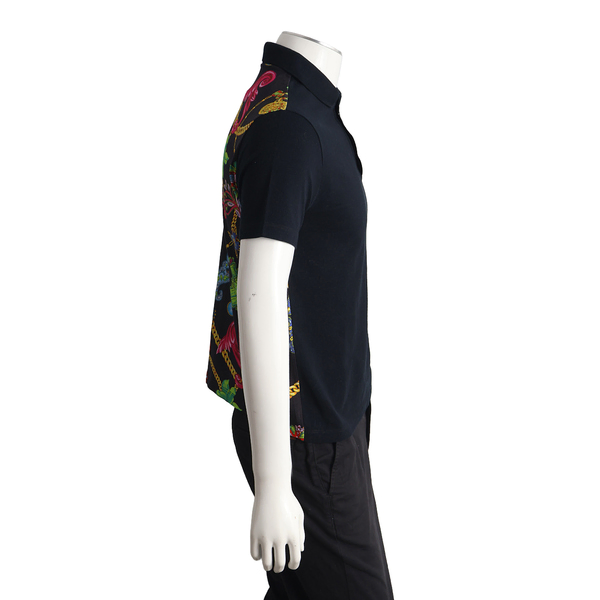 Cotton Seaside Polo T-Shirt Black