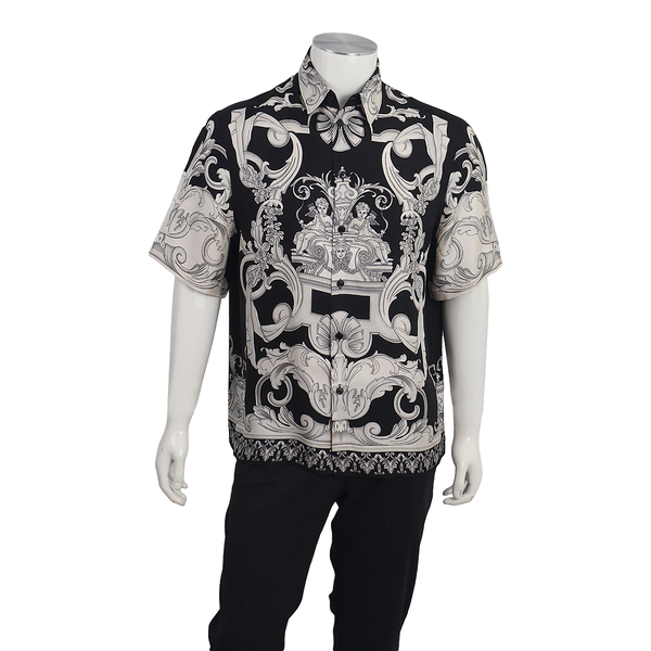 Silk Printed Shirt Black/White