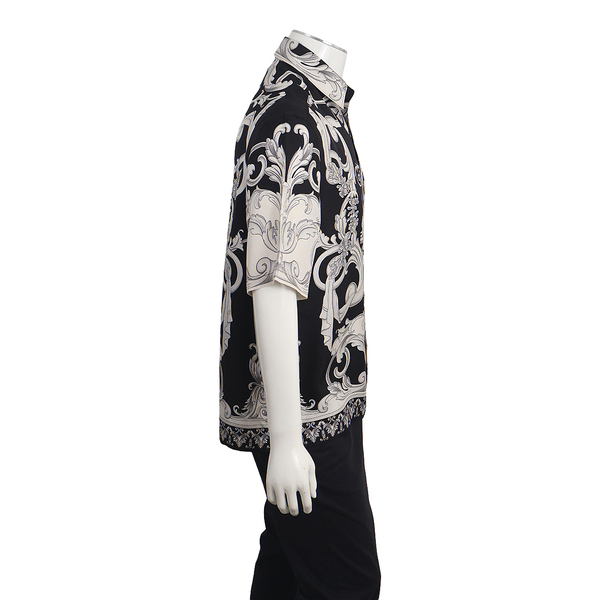 Silk Printed Shirt Black/White