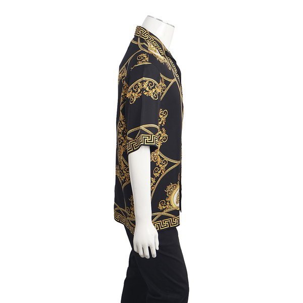 Silk Printed Shirt Black/Gold