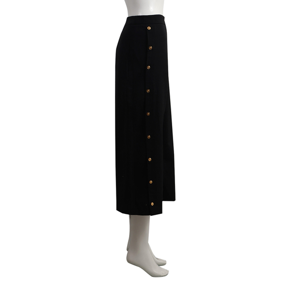 Wool Studded Pants Black