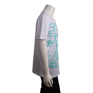 COLLECTION Cotton Medusa Graphic Printed T-Shirt White/Turqoise, view 2