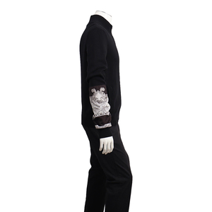 Cotton/Wool Baroque Jacket Black, view 2