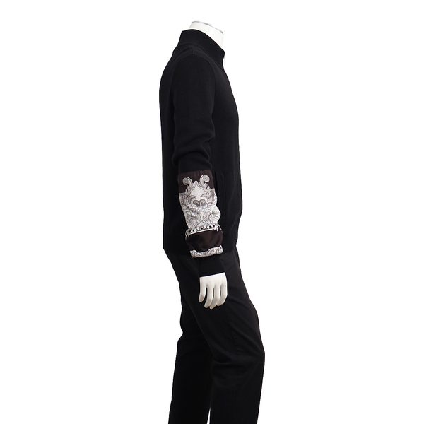 Cotton/Wool Baroque Jacket Black