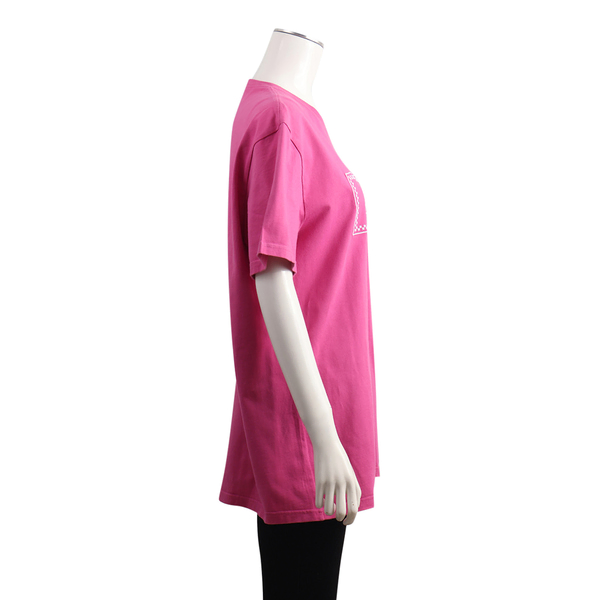 Cotton Embroidered Logo T-Shirt Pink
