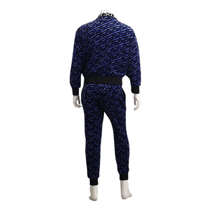 Cotton La Greca Taylor Fit Tracksuit Black Violet, view 3