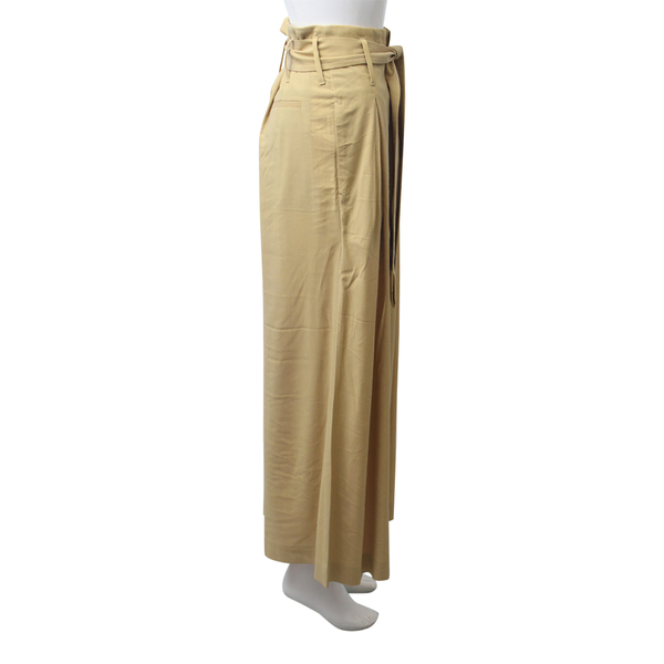Wool Blend Wide Leg Pants Sage Green