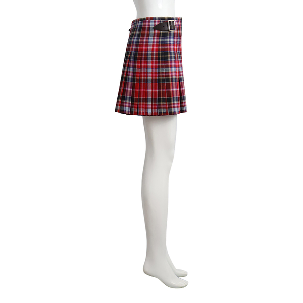 Wool Mini Skirt Red
