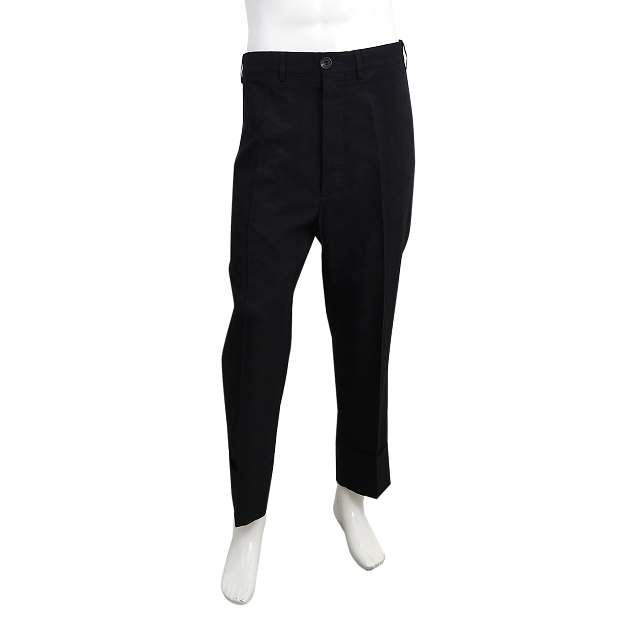 Cotton Blend Pants Black