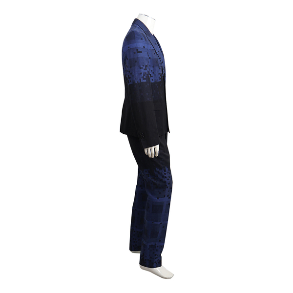 Wool Blend Slim Fit Suit Blue/Black