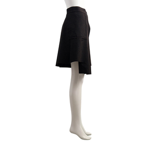 Wool Asymmetric Mini Skirt Black, view 2