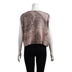 Cotton Blend/Knit Cardigan Pink/Black, view 3