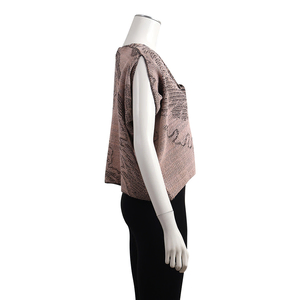 Cotton Blend/Knit Cardigan Pink/Black, view 2