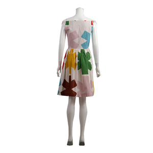Vintage Cotton Printed Dress Multicolour, view 3