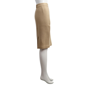 Vintage Wool Pencil Skirt Beige, view 2