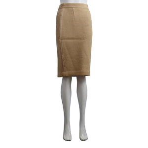 Vintage Wool Pencil Skirt Beige