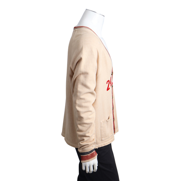 Cotton 24 U SL Destroyed Collegiate Cardigan Beige