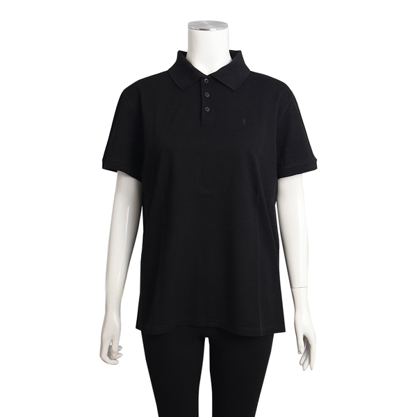 Cotton Logo Polo Shirt Black