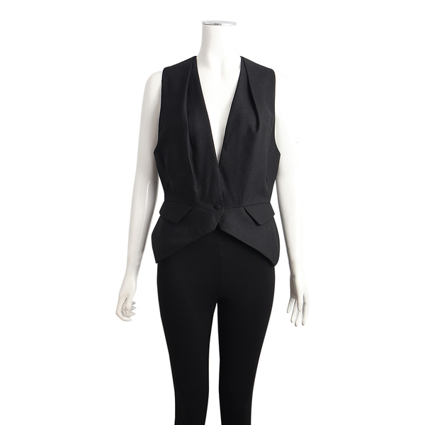 Wool/Mohair Waist Coat Black