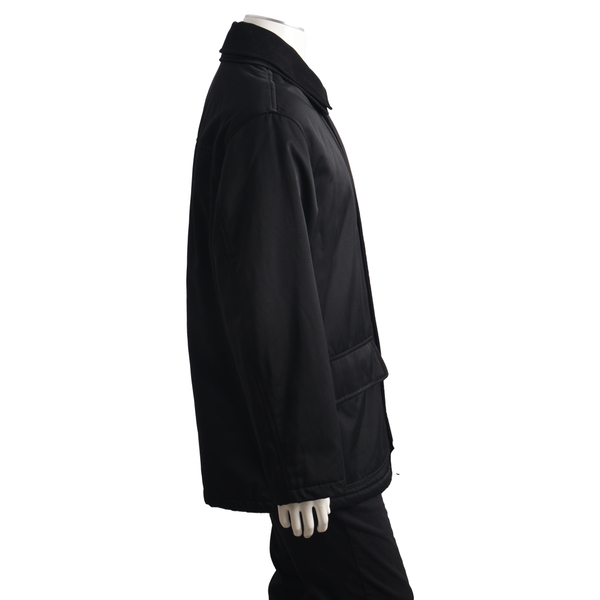 Vintage Cotton Blend Coat Black