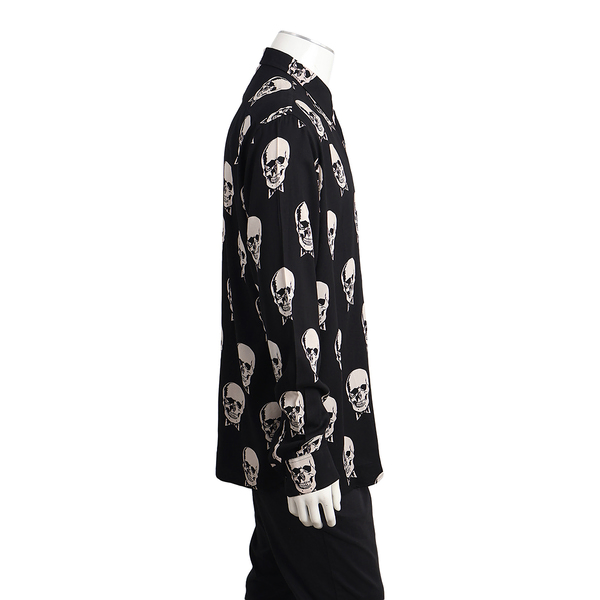 Viscose Skull Print Shirt Black/White