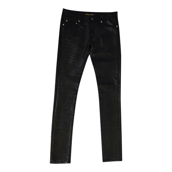 Vinyl Skinny Pants Black