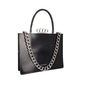 Leather The Four Ring Frame Black, view 2