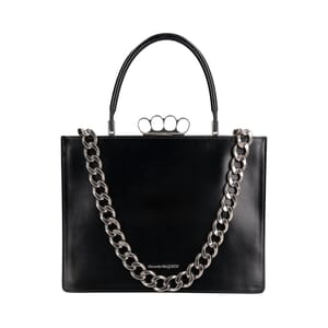 Leather The Four Ring Frame Black
