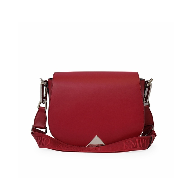 Leather Logo Shoulder Bag Red