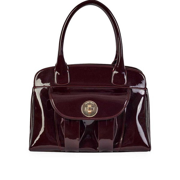 Patent Leather Rigid Bag purple