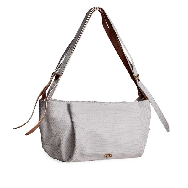 Python Embossed Leather Hobo