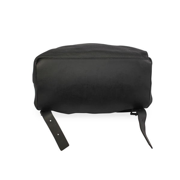 Grained Leather Backpack Black