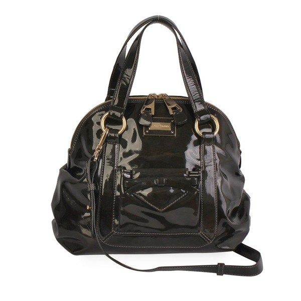 Patent Leather Bag Dark Grey