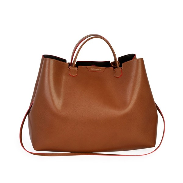 Leather Beverly Large Tote Brown