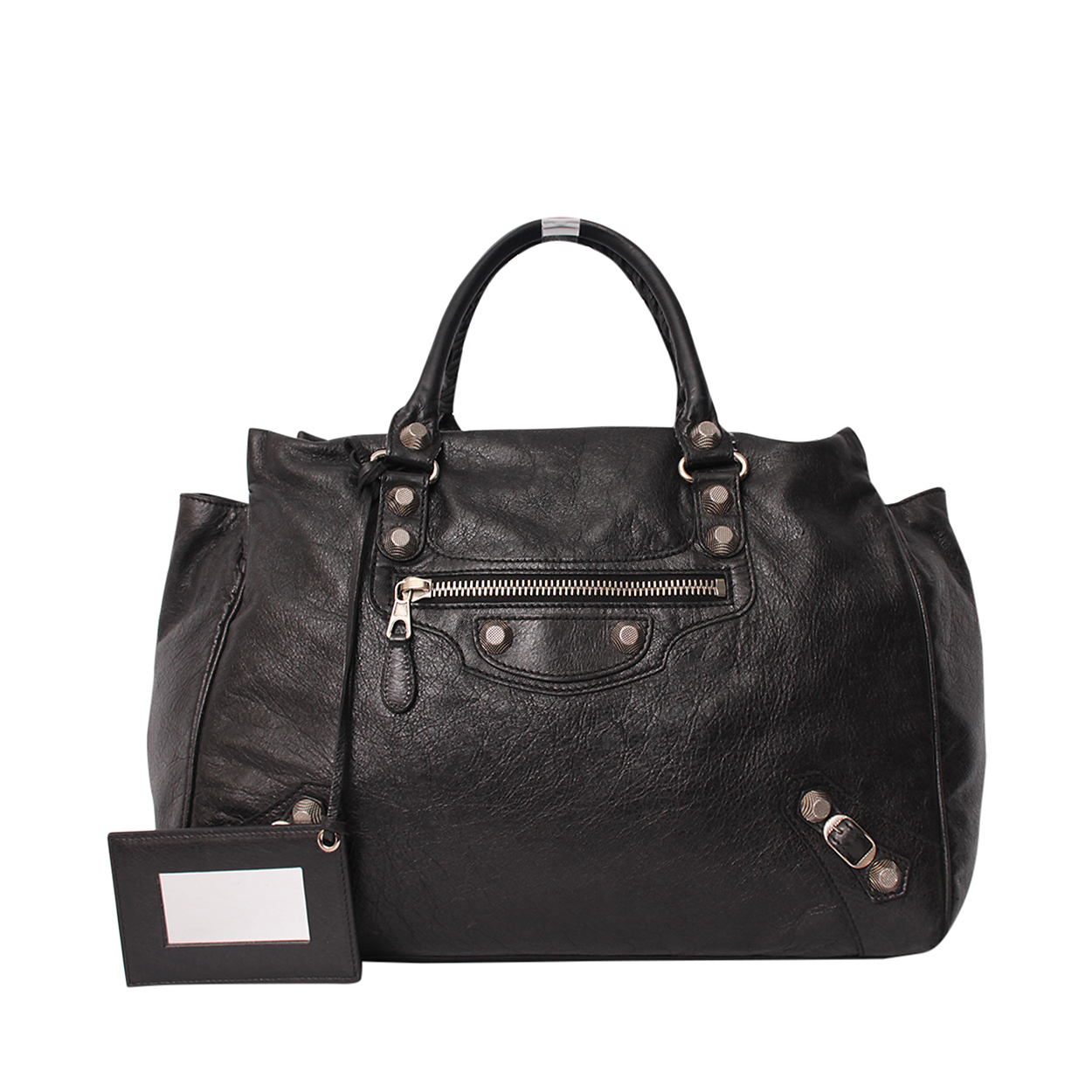 BALENCIAGA Leather Giant 21 Midday Shoulder Bag Black | Luxity