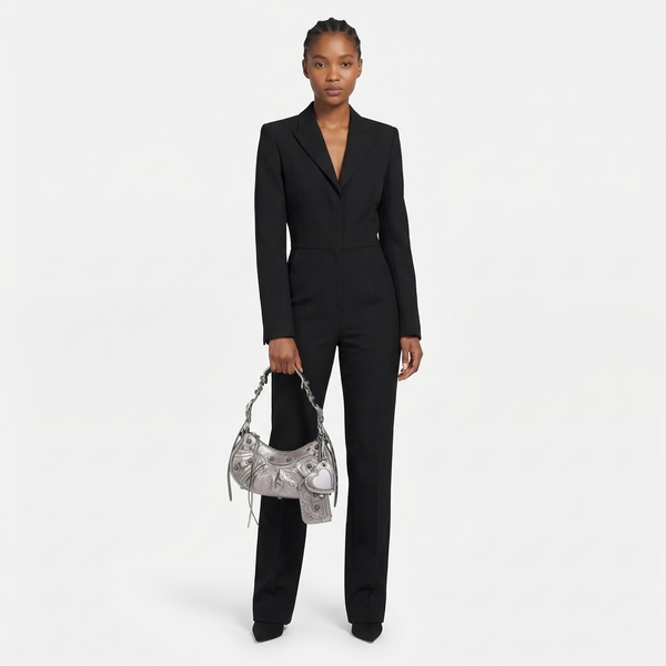 Metallic XS Le Gagole Shoulder Bag Silver