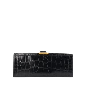 Croc Embossed Hourglass XS Bag Black, view 6