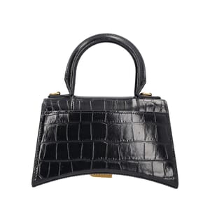 Croc Embossed Hourglass XS Bag Black, view 3