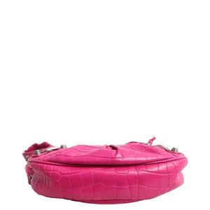 Croc Embossed Le Cagole XS Bag Pink, view 6