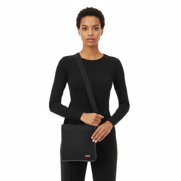 Nylon Messenger Black