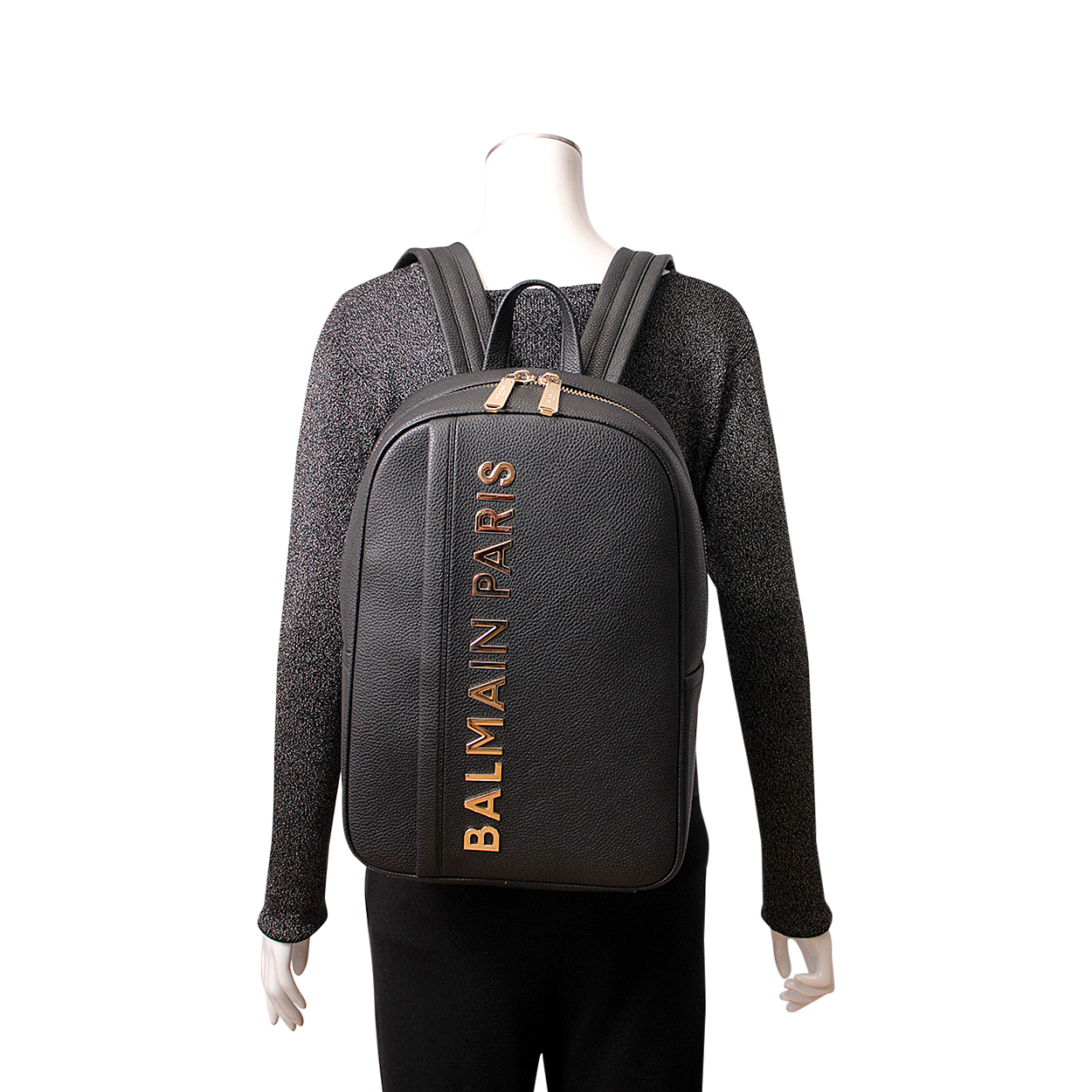 balmain backpack leather Backpack, Women's, Green it exudes minimalist charm – the entire piece is finished in a deep Balmain Black Leather Backpack with