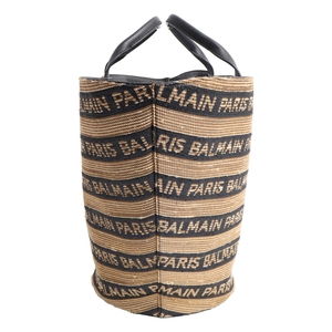 Raffia Logo Tote Beige/Black, view 5