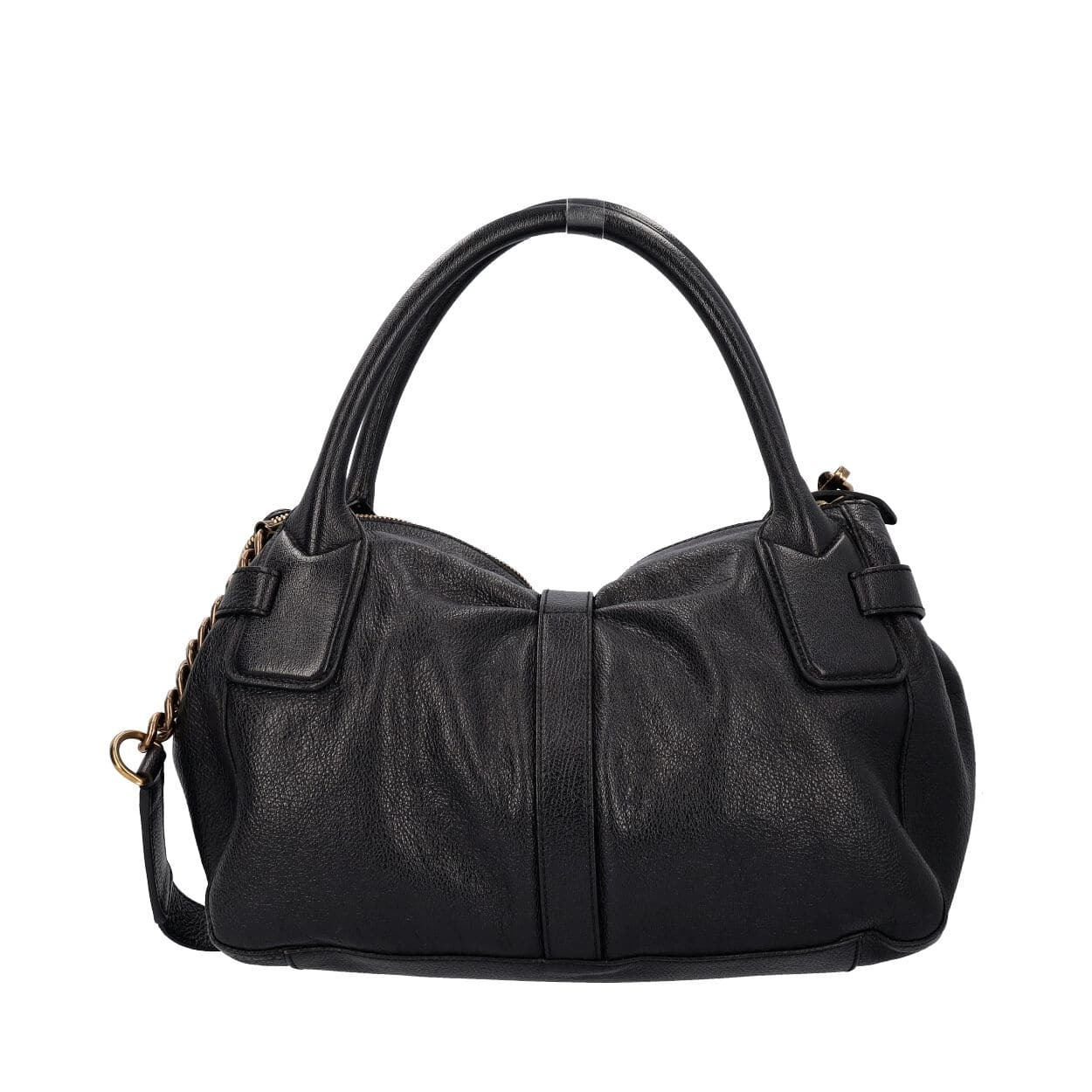 BURBERRY Leather Turn Lock East West Tote Black | Luxity