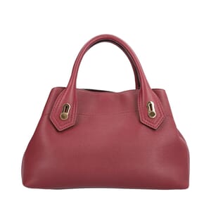BURBERRY Leather Milton Tote Plum | Luxity