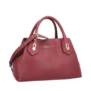 BURBERRY Leather Milton Tote Plum | Luxity